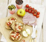Ploughman's cheese & tomato pockets