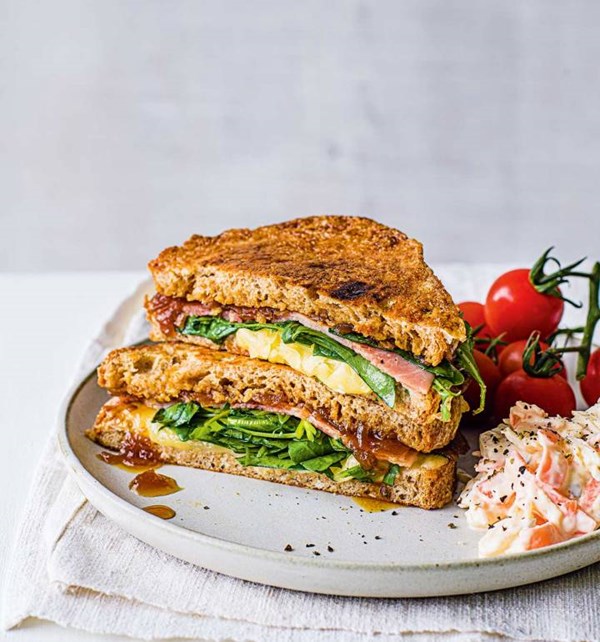 Ploughman's eggy bread sandwich