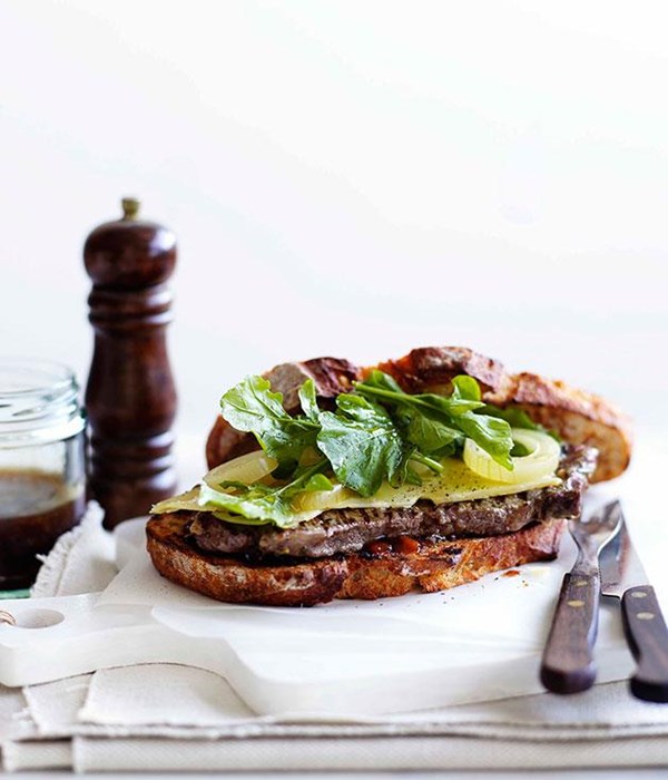 Ploughman's steak sandwich