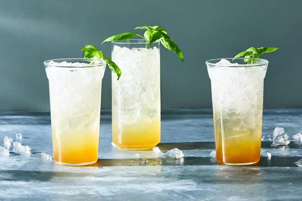 Plum & basil lemonade