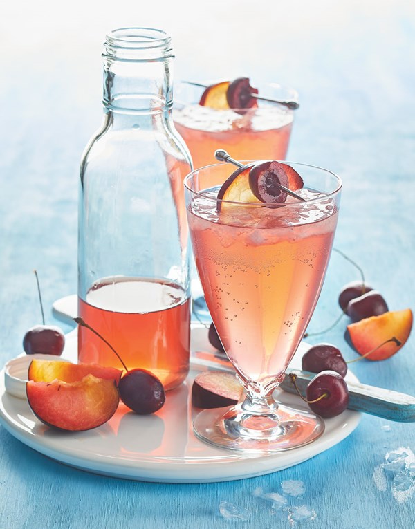 Plum & cherry shrub punch