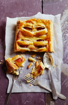 Plum and almond feuillete