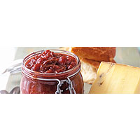 Plum and apple chutney