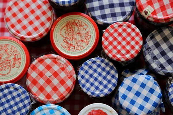 Plum and peach jam 