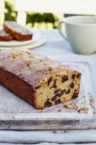 Plum and pine nut loaf cake