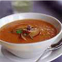 Plum and tomato soup