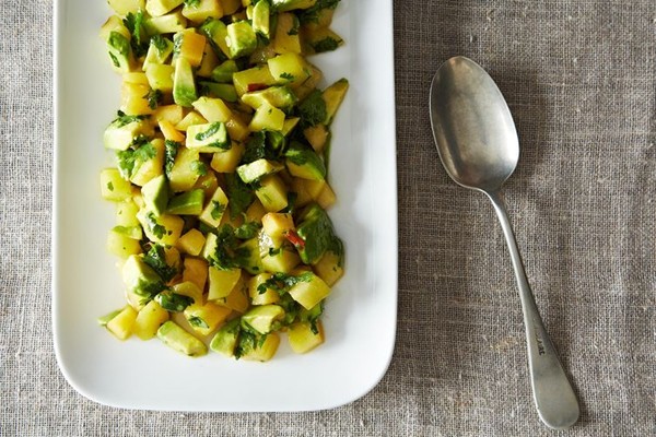 Plum avocado summer salad
