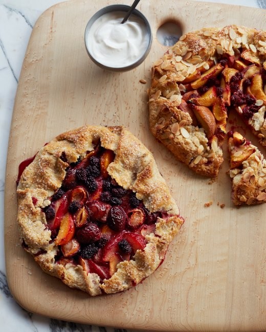 Plum blackberry galette