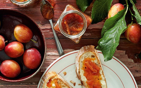 Plum, cardamom and orange jam