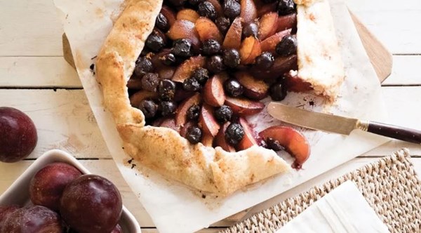 Plum cherry galette