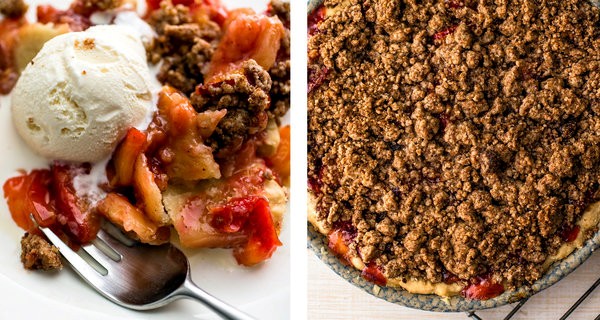 Plum chutney crumb pie