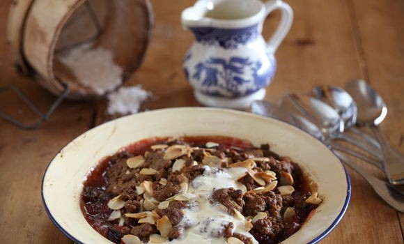 Plum cobbler