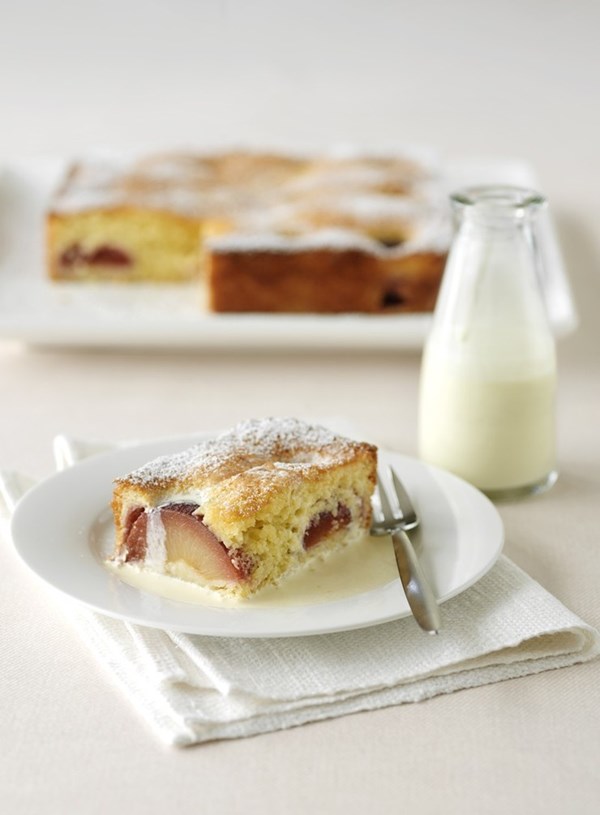 Plum, coconut and lime cake