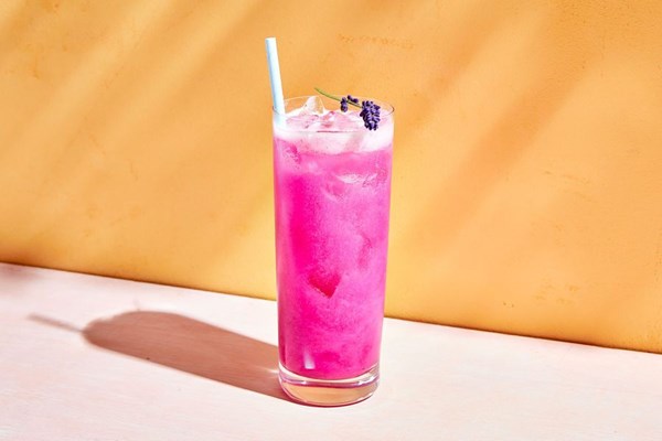 Plum gin fizz