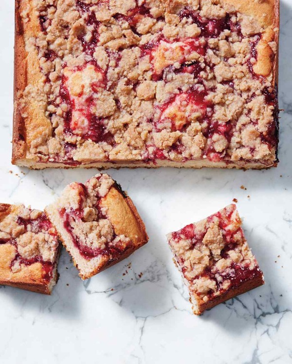 Plum-jam crumb cake