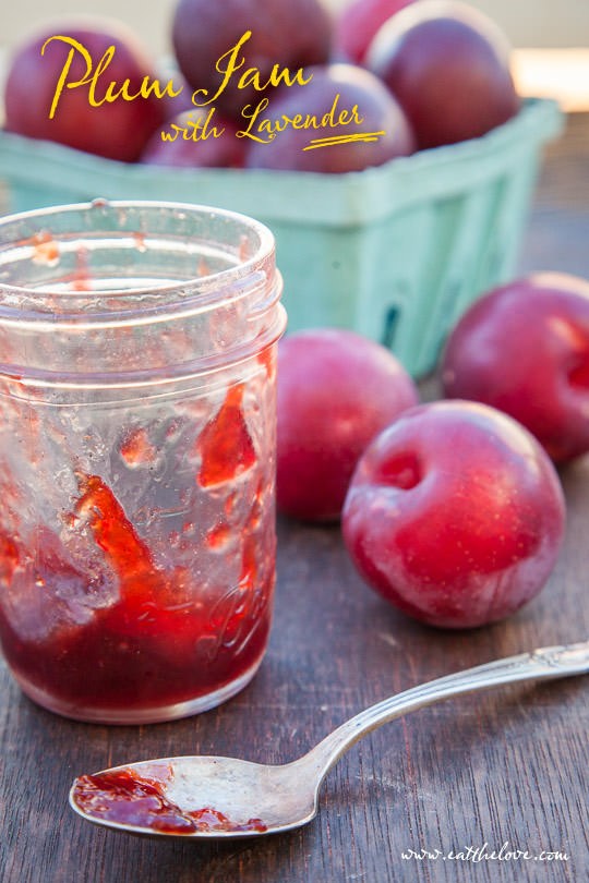 Plum jam recipe with lavender