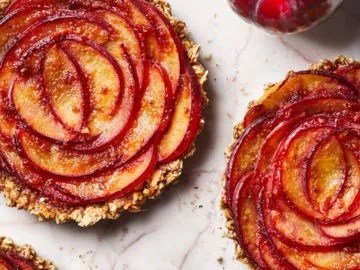 Plum rosette tarts