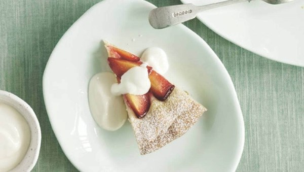 Plum shortcake