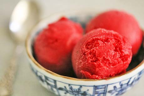 Plum sorbet