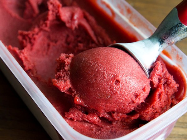 Plum sorbet
