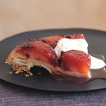 Plum tarte Tatin