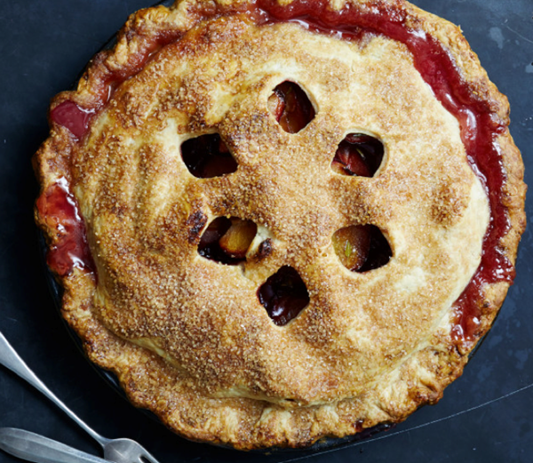 Plum-thyme pie