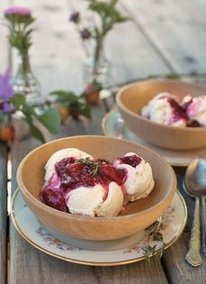 Plum-thyme sundae