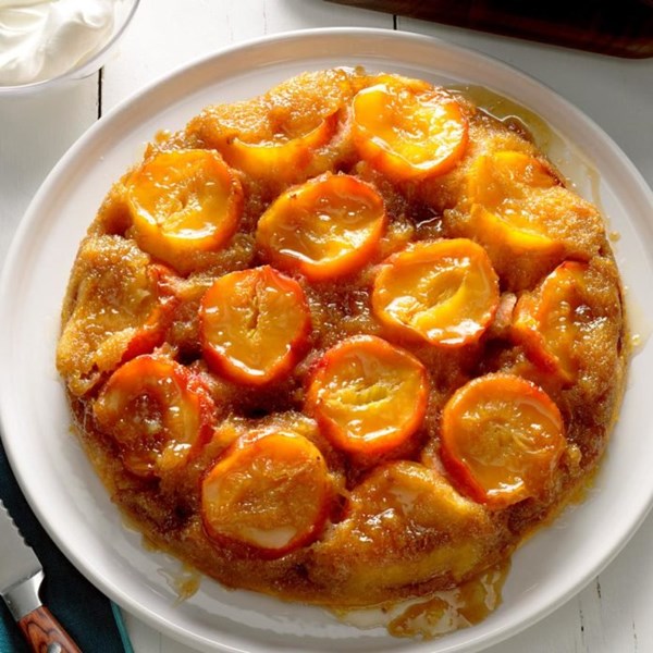 Plum upside-down cake