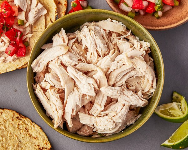 Poached chicken