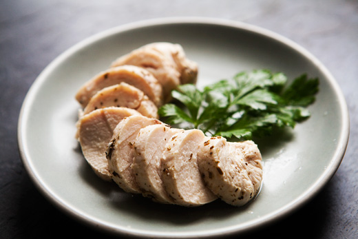 Poached chicken  