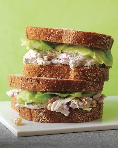 Poached-chicken-salad sandwiches