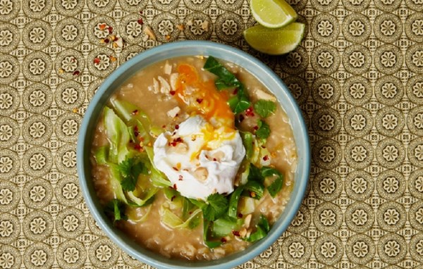 Poached egg & congee rice