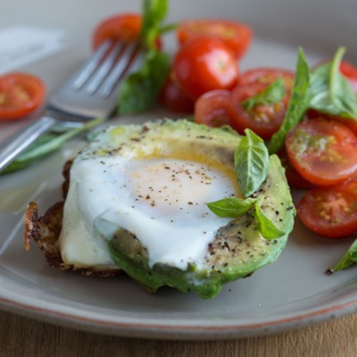 Poached eggs Parmesan
