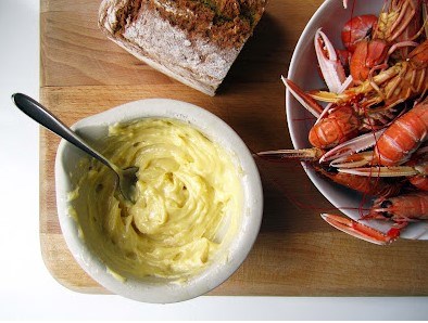 Poached langoustines with aïoli
