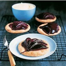 Poached pear galettes