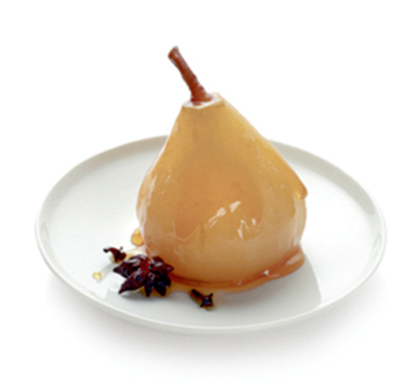 Poached pears with star anise