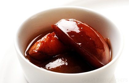 Poached plums