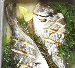 Poached sea bream (Orata all'acqua pazza)