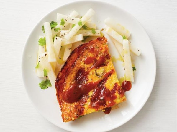 Poblano enchilada quiche