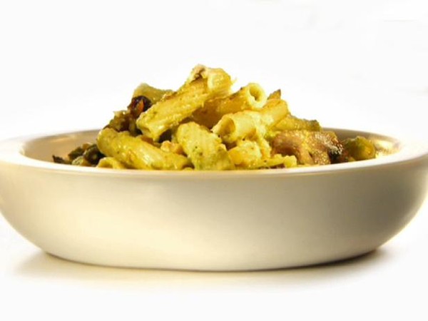 Poblano mac 'n' Manchego with corn & mushrooms