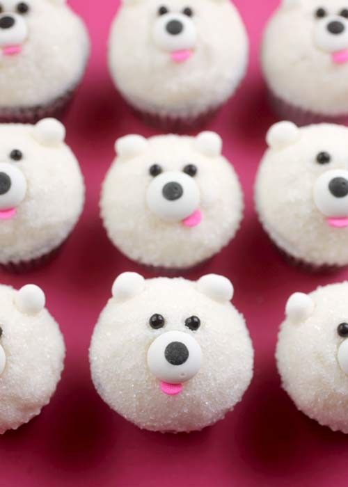 Polar bear mini cupcakes