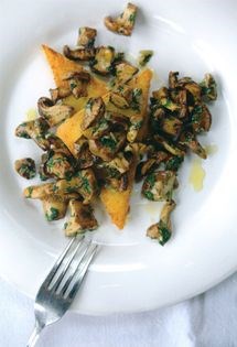 Polenta and girolles