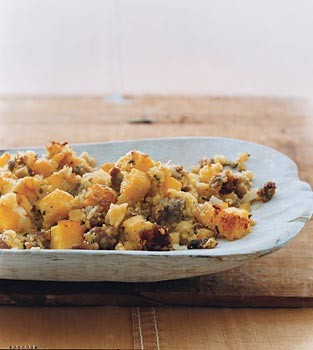 Polenta and sausage stuffing