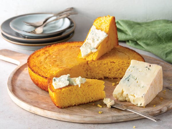 Polenta bread and CreamyGorg