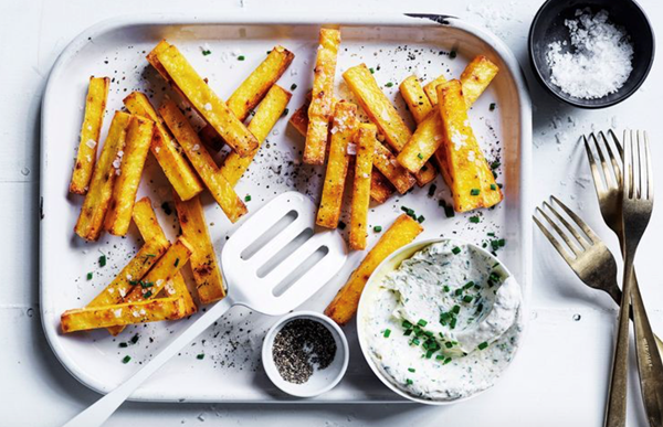 Polenta fries with Gorgonzola