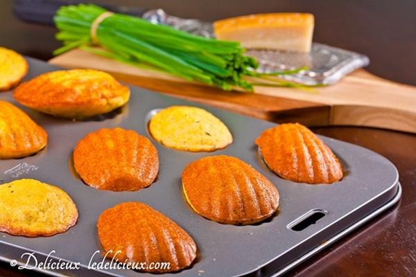 Polenta, Parmesan, chive & garlic Madeleine’s