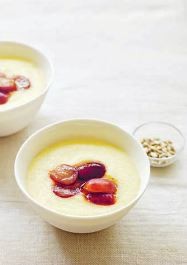 Polenta porridge with grapes & seeds