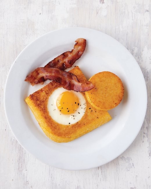 Polenta toad in the hole
