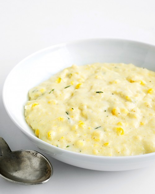 Polenta with corn and thyme