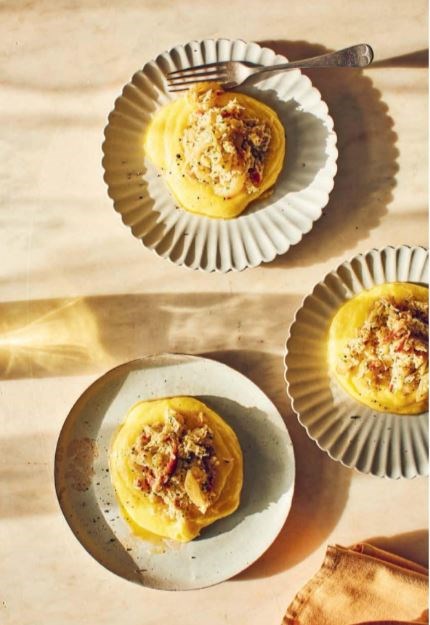 Polenta with crab